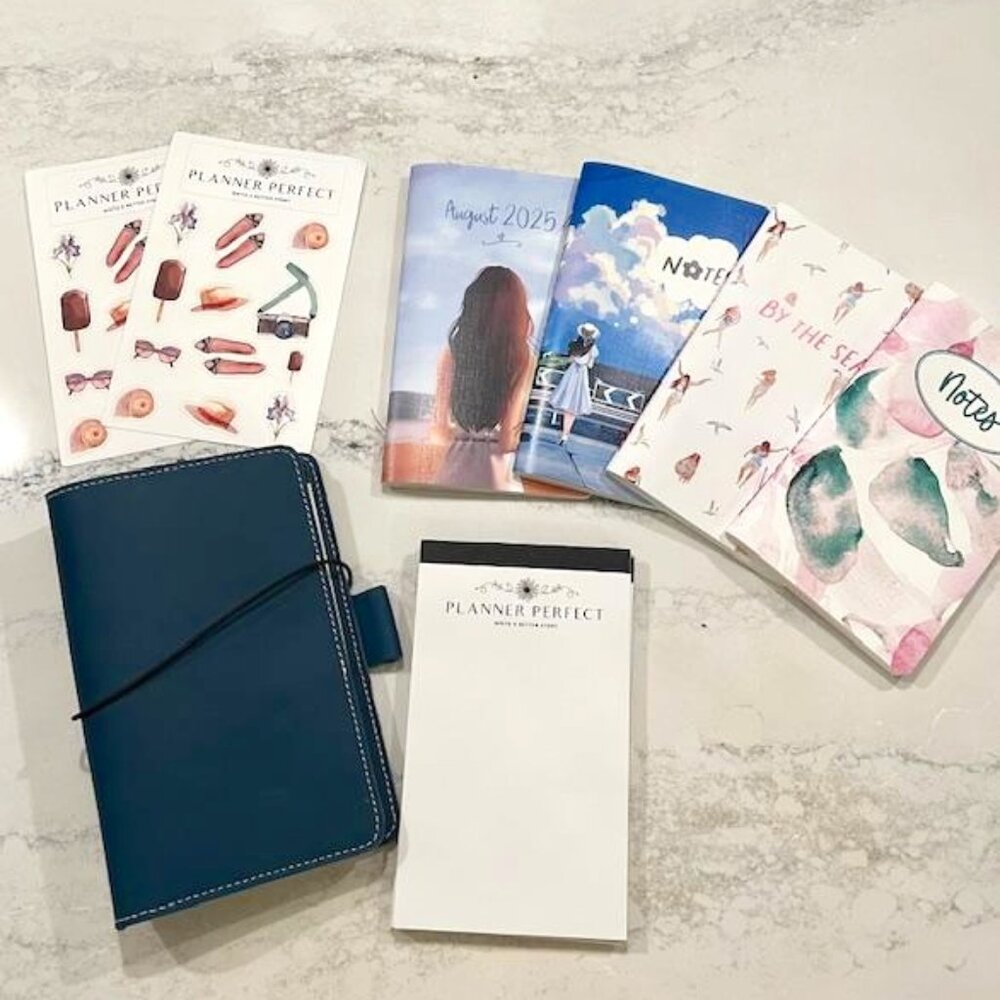 Planner Perfect Jordan Everyday Organized Leather Travelers Notebook